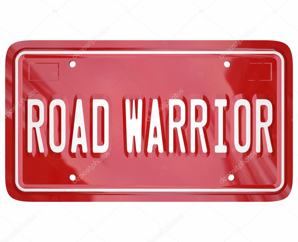 Road Warrior Words License Plate Business Traveler Salesperson