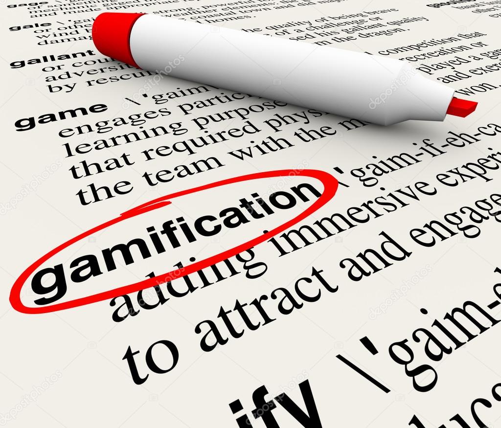 Gamification Word Circled Dictionary Definition