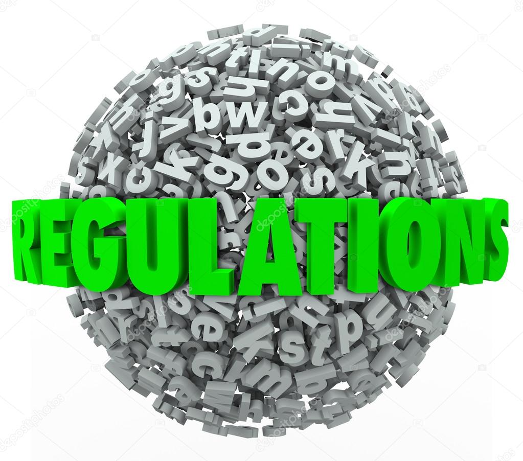 Regulations Word Letter Ball Sphere Rules Laws Guidelines