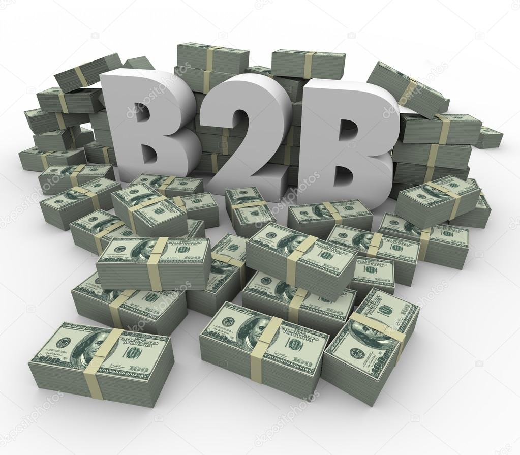 B2B Money Stacks Cash Piles Earnings Profits Business Sales