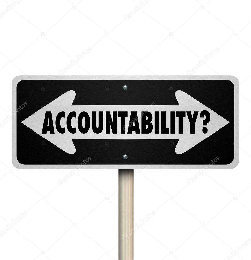 Accountability Two Way Road Sign Who is Responsible Question