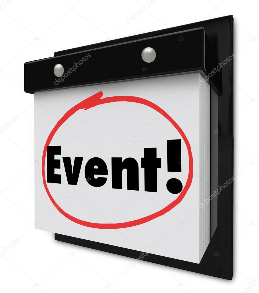 Event Word Circled Calendar Special Party Reminder