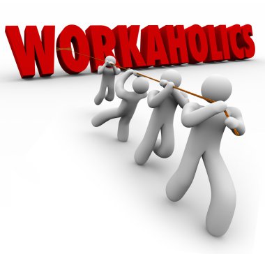 3D Word çekti workaholics birlikte çalışan takım kişiler tarafından