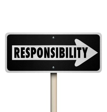 Responsibility Passing Job Duty Work Delegate One Way Sign clipart