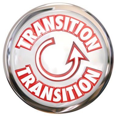 Transition Word White Button Icon Change Process Cycle clipart
