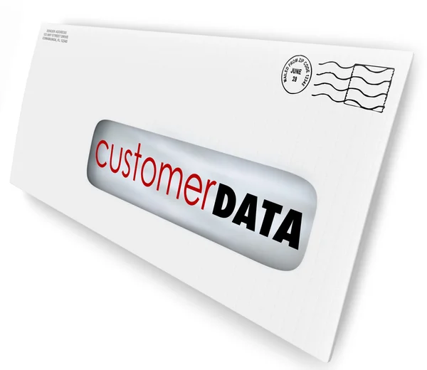 Customer Data Direct Mail Campaign Marketing Advertising Message — Stock Photo, Image