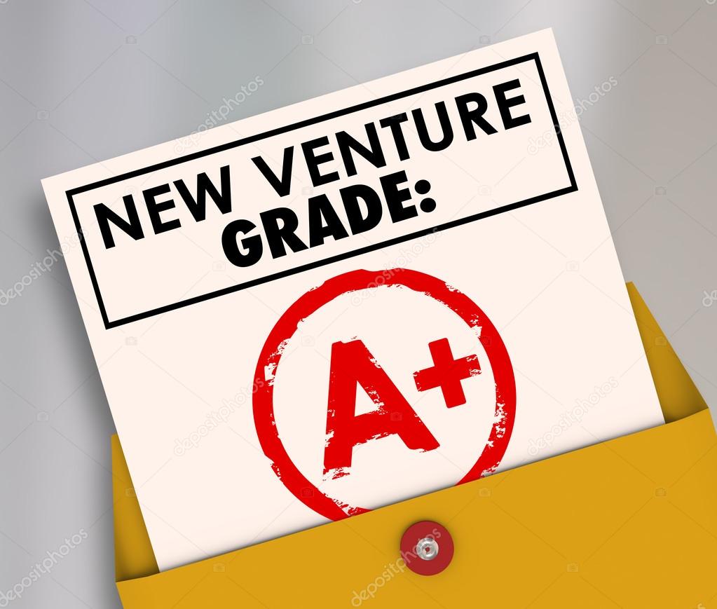 New Venture Grade Report Card A Plus Great Grade Score