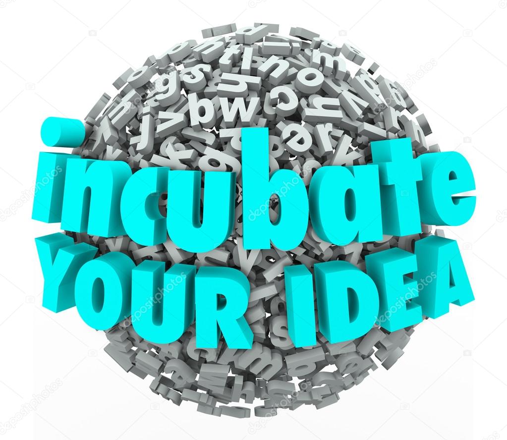 Incubate Your Idea 3d Words Letter Sphere Business Model Brainst