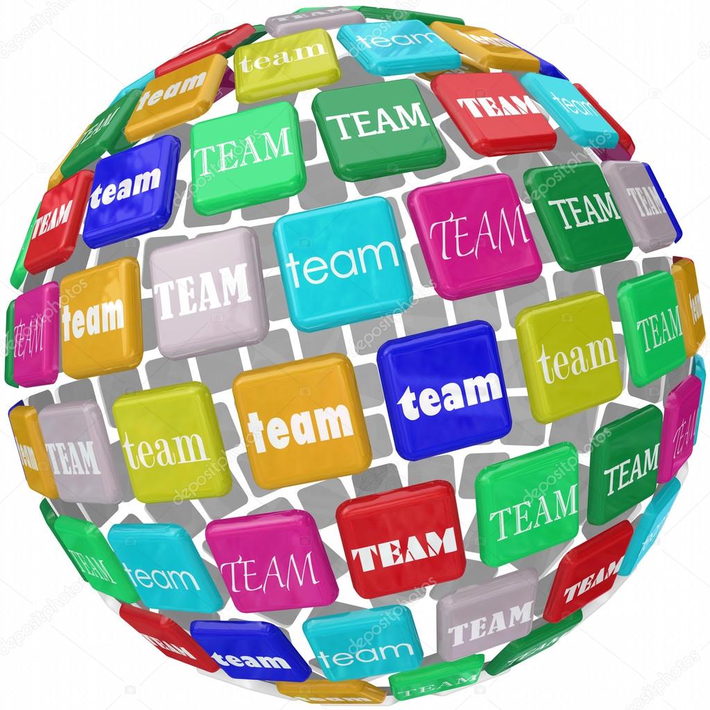 Global Team Word Tiles International Business Group Reach Workin