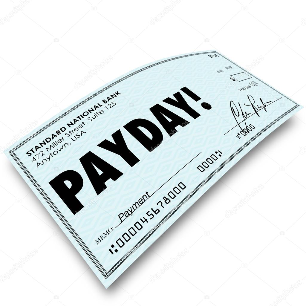 Payday Check Money Payment Earnings Work Compensation