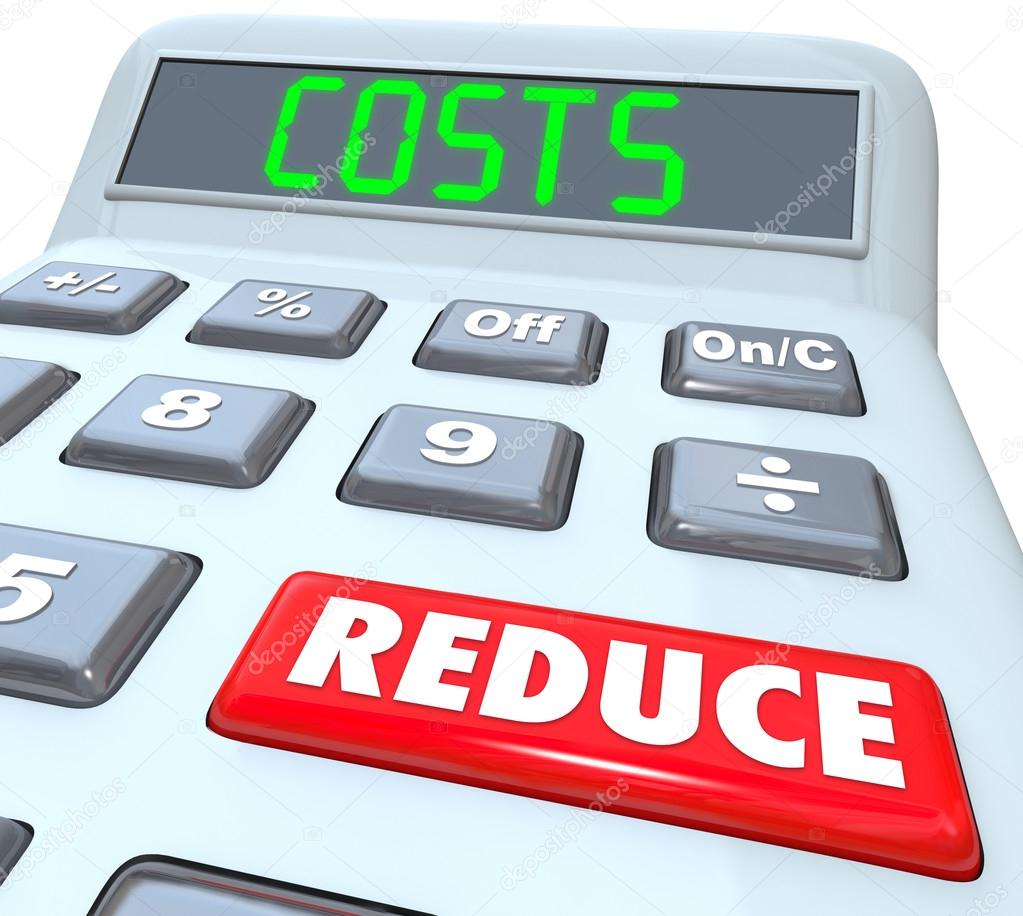 Reduce Costs Calculator Button Cut Liabilities Expenses