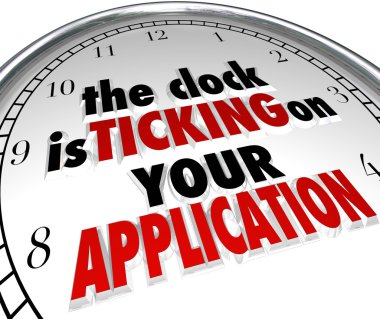 Clock Is Ticking on Your Application Deadline Due Now clipart