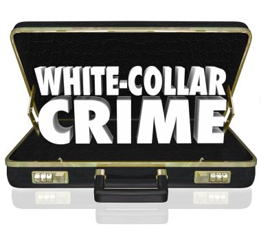 White Collar Crime 3d Words Briefcase Embezzle Fraud Theft clipart