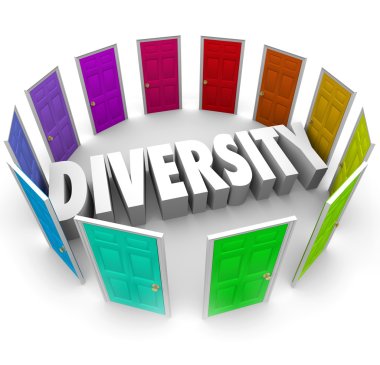 Diversity 3d Word Many Choices Ethnic Racial Backgrounds Heritag clipart