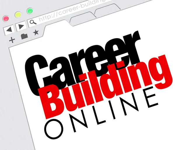 Construção de carreiras Online Site Busca de emprego Classificado — Fotografia de Stock