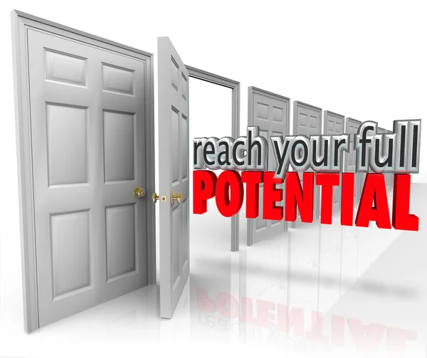 Nå din fulla Potential 3d ord öppna dörren möjlighet — Stockfoto