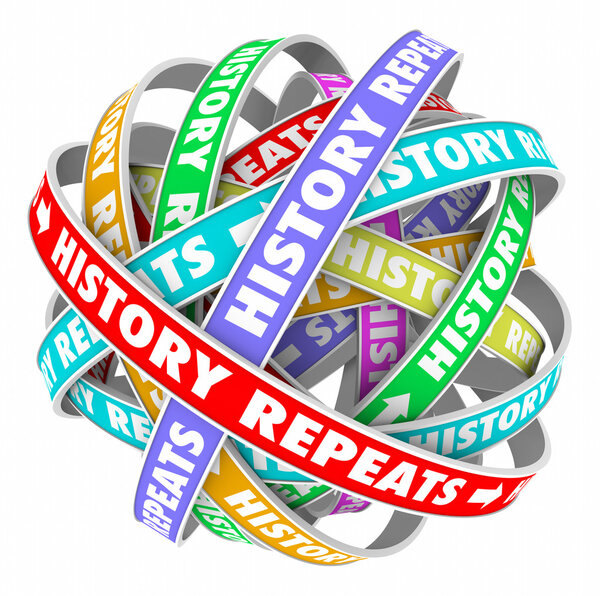 History Repeats Over Again Repetitive Words Cyclical Yesterday T