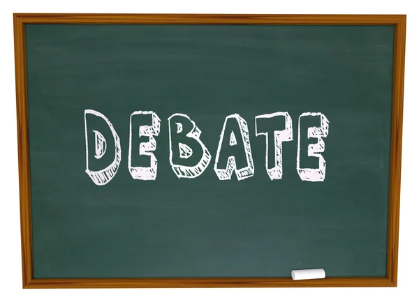 Debate Chalkboard Word Learning School Education Class — Stock Photo, Image