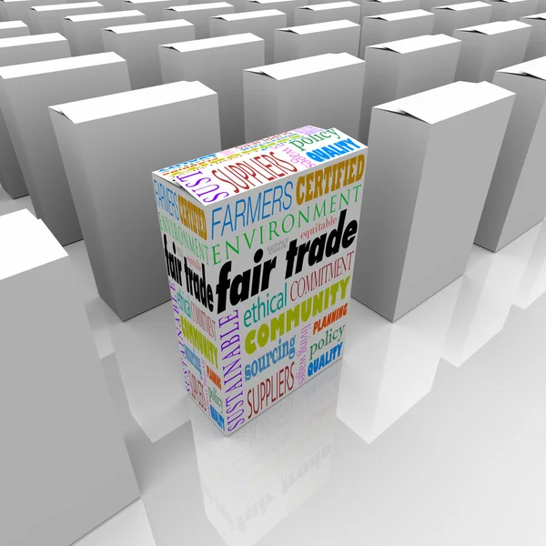 Fairer Handel bestes Produkt Wettbewerbsvorteil viele Boxen Paket — Stockfoto