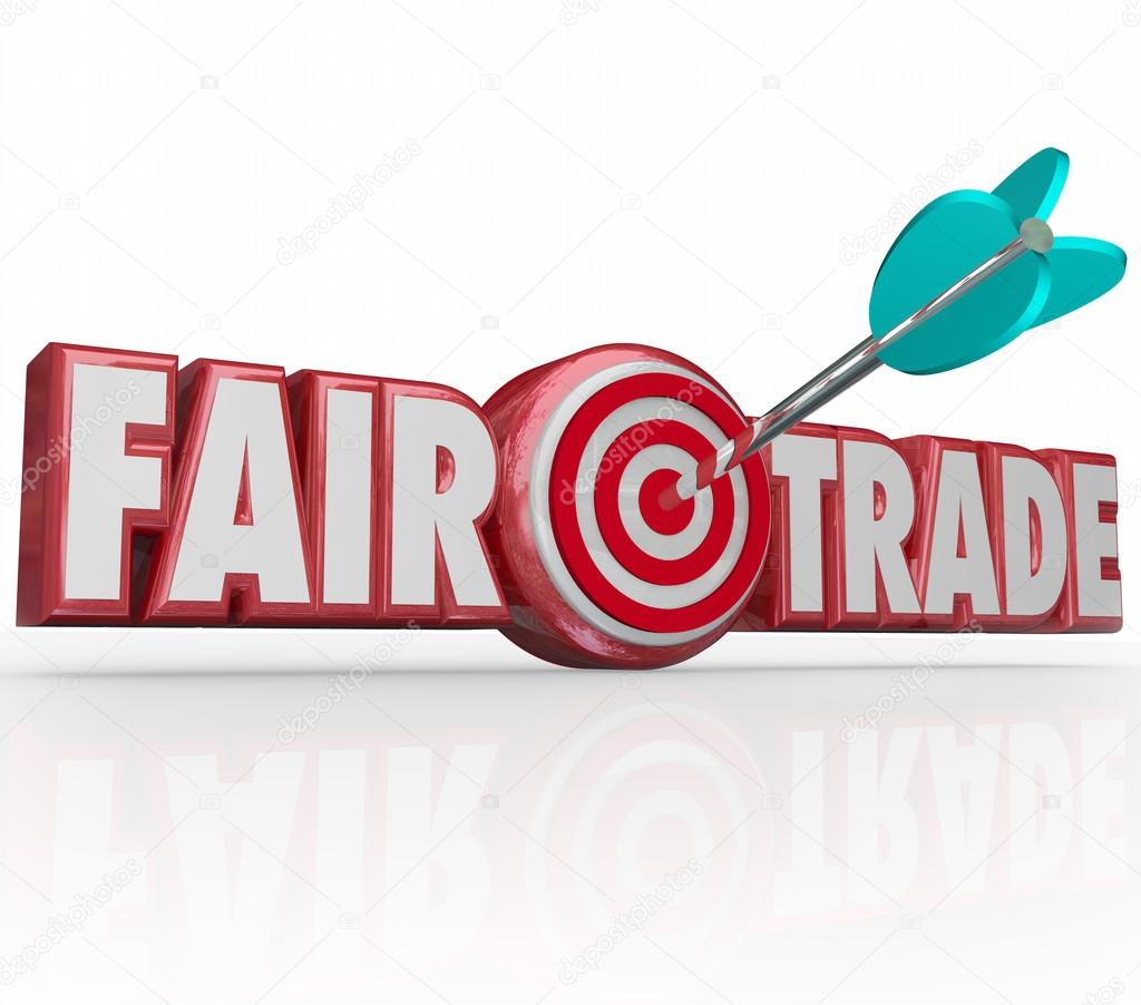 Fair Trade Words 3d Letters Arrow Target Bulls Eye