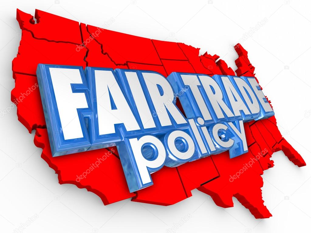 Fair Trade Poliy USA United States America Map Supply Economy