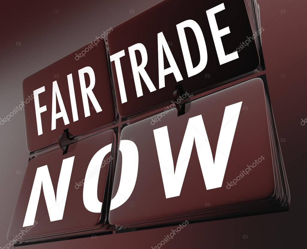 Fair Trade Now Words Retro Clock Tiles Equitable Pay Living Wage