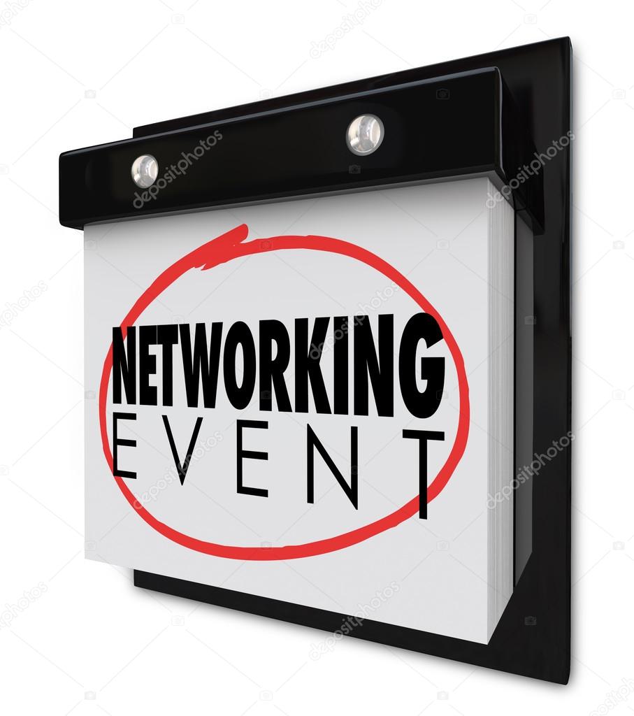 Networking Event Wall Calendar Words Reminder Business Meeting