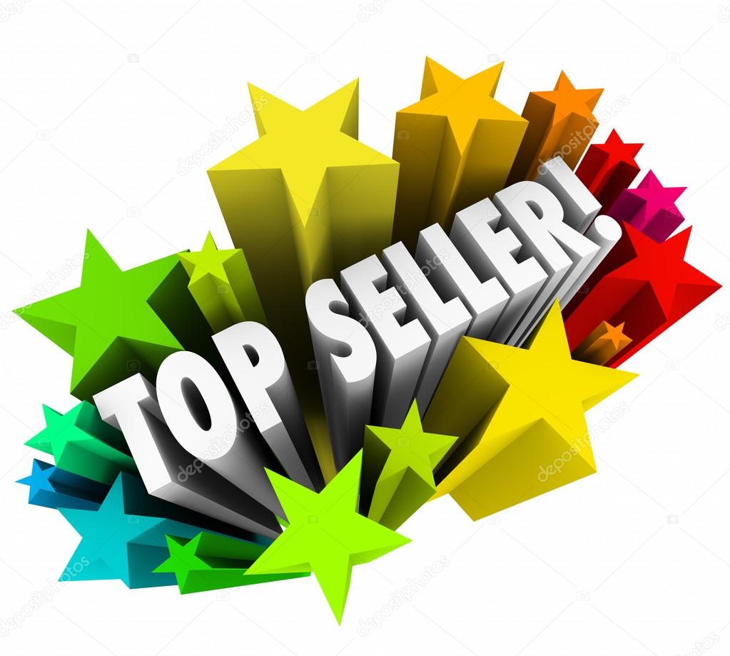 Top Seller Sales Person Stars Best Employee Worker Results Stock