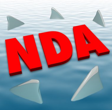 Nda kısaltma 3d kırmızı harflerle