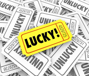 Lucky golden ticket winner defeats odds clipart