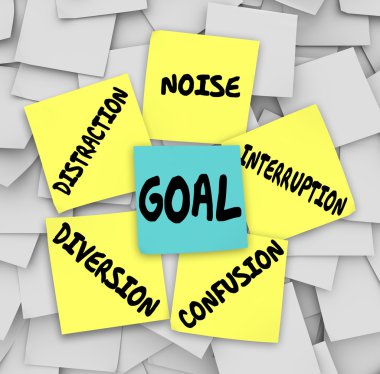 Goal word on sticky notes clipart
