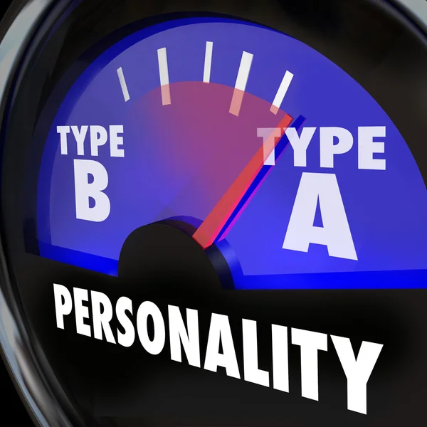 Type A Personality words on a gauge with needle pointing to the diagnosis — Stock Photo, Image