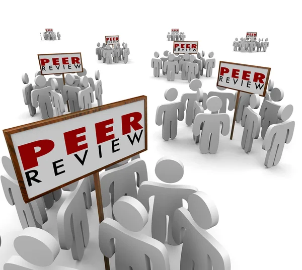 Peer Review woorden op de borden — Stockfoto