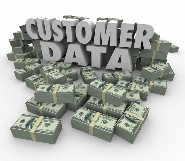 Customer Data in 3d letters — Stock Photo, Image