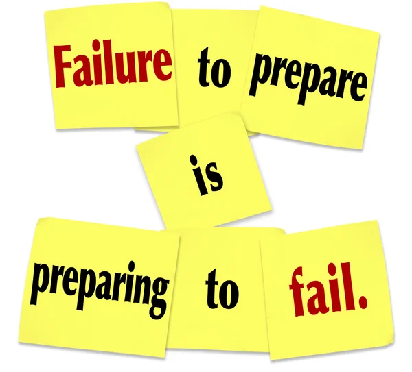 Failure to Prepare is Preparing to Fail words — Stock Photo, Image