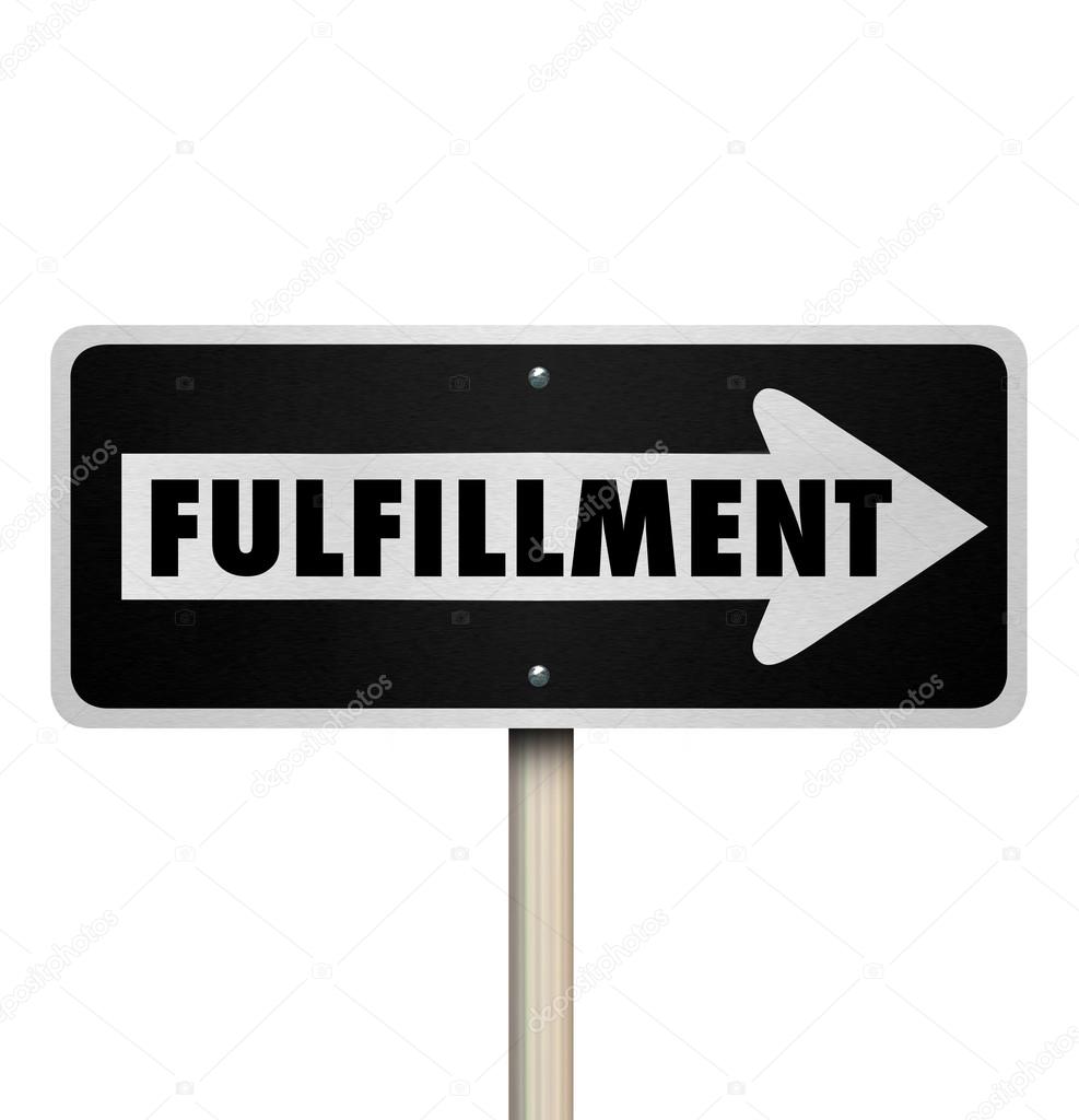 Fulfillment word on a one way sign