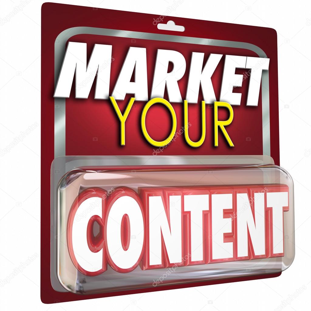 Market Your Content 3d Word in package