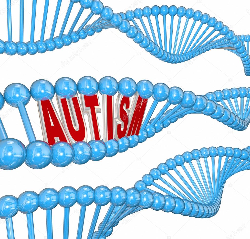 Autism 3d word in dna strand genes
