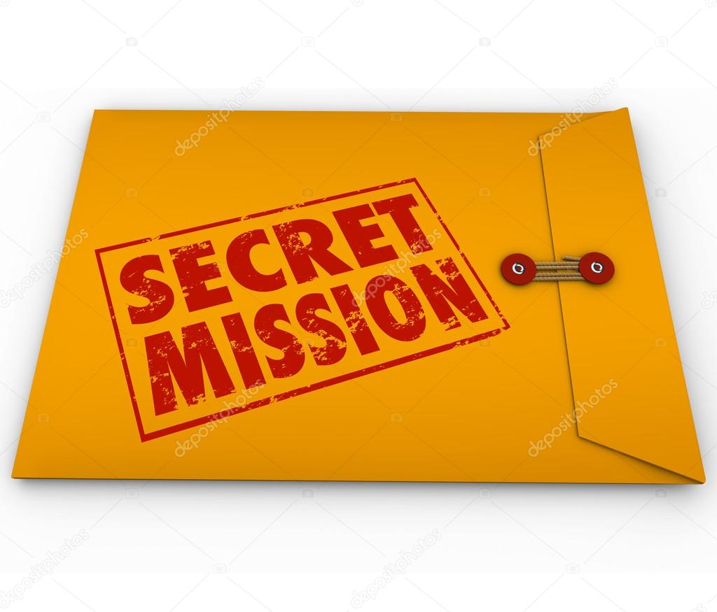 Secret Mission words in red ink