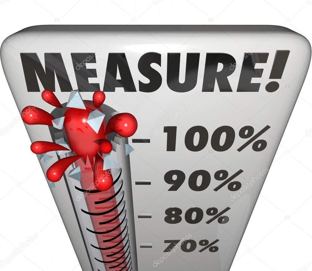 Measure word on a thermometer