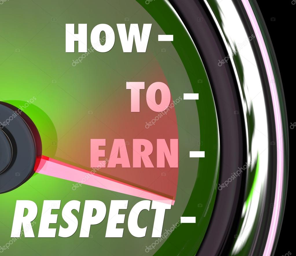 How to Earn Respect words on a speedometer