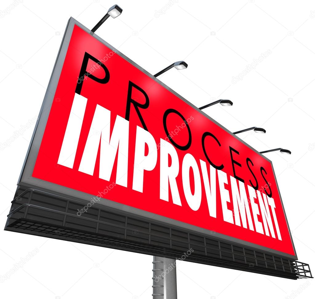 Process Improvement words on a billboard