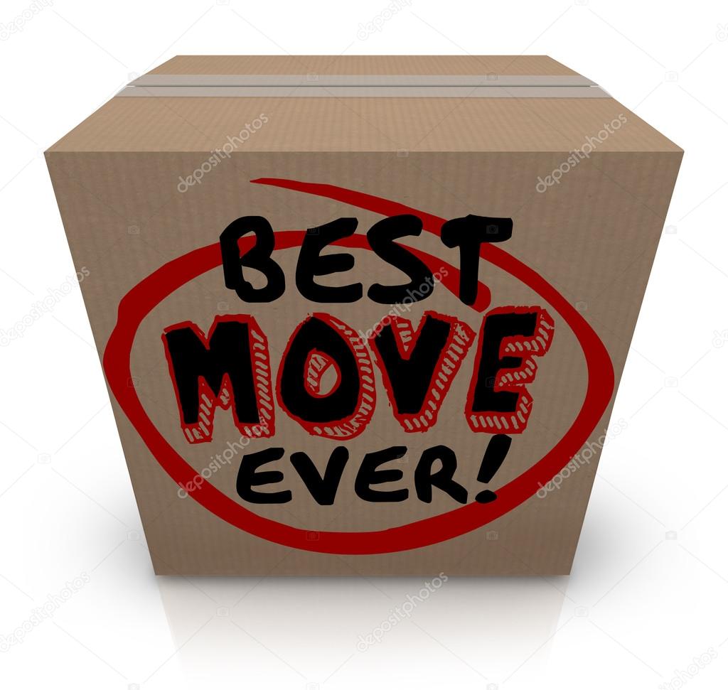 Best Move Ever words on a cardboard box