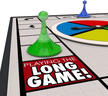 Playing the Long Game, game piece clipart