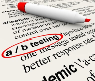 AB test sözleriyle bir sözlük tanımı