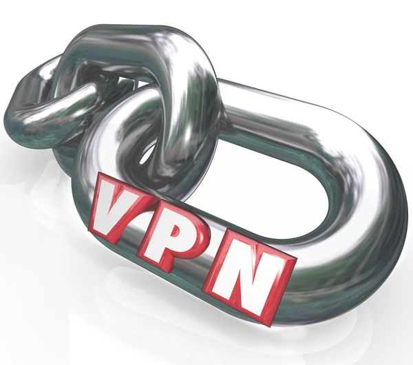 VPN letters on chain links — Stock Photo, Image