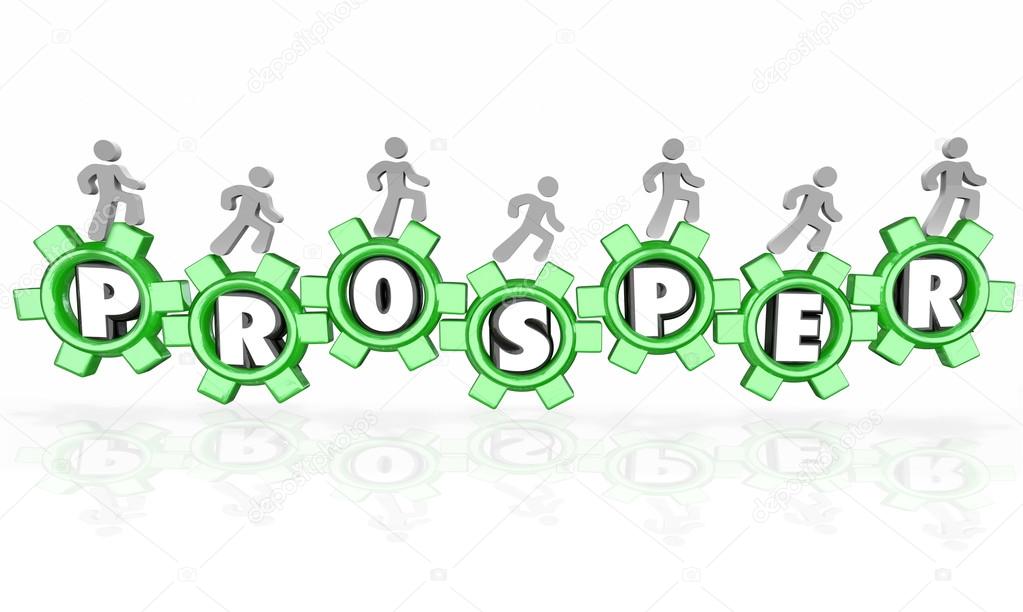 Prosper word in 3d letters