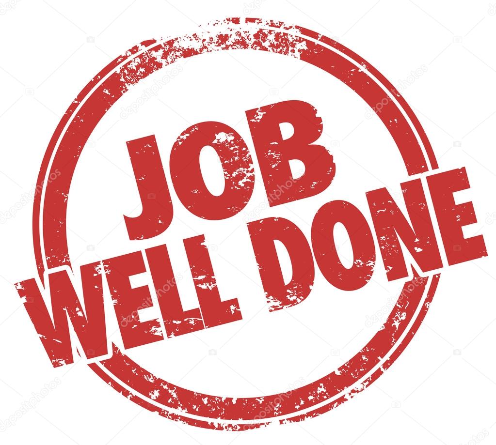 Job Well Done words in red stamp Stock Photo by ©iqoncept 61370615