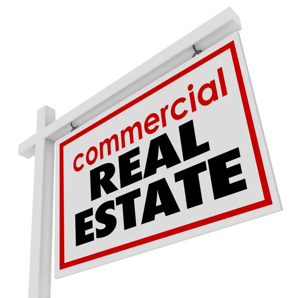 Comercial Real Estate assinar para anunciar — Fotografia de Stock