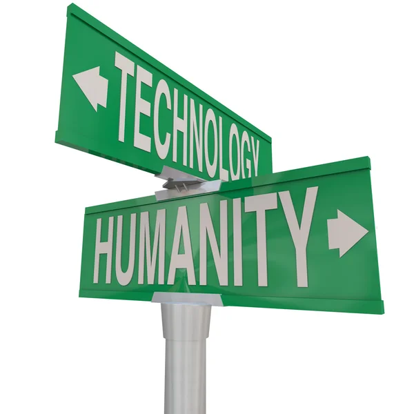 Intersecção de Tecnologia e Humanidade — Fotografia de Stock